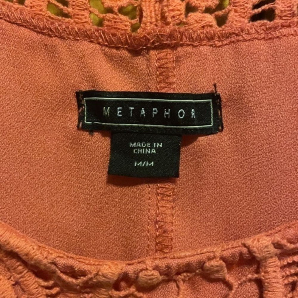 Orange short sleeve work top 066 - Picture 3 of 3